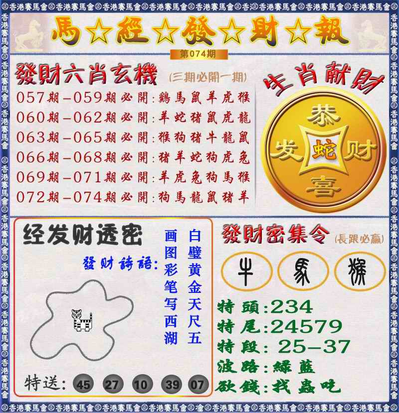 大话西游【马经发财报 】自动更新