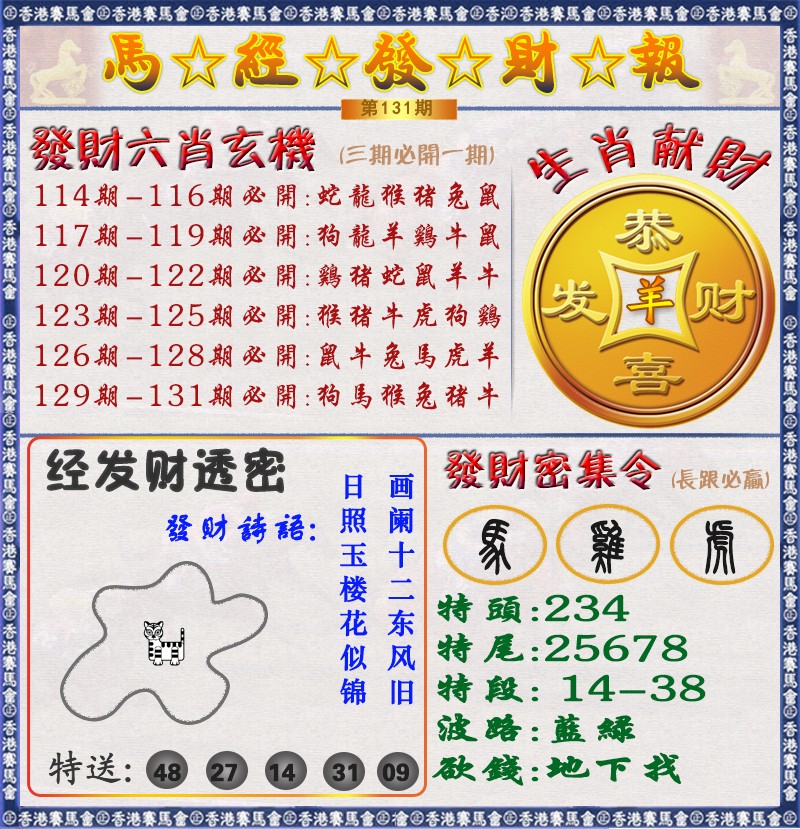 大话西游【马经发财报 】自动更新